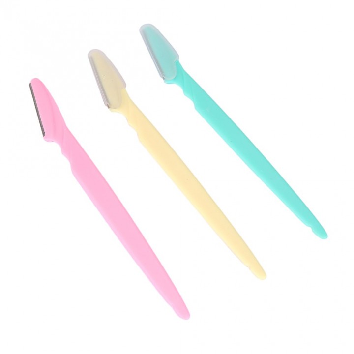 3pcs Women's Makeup Facial Tool Eyebrow Razor Trimmer Blade Shaver Knife view 2