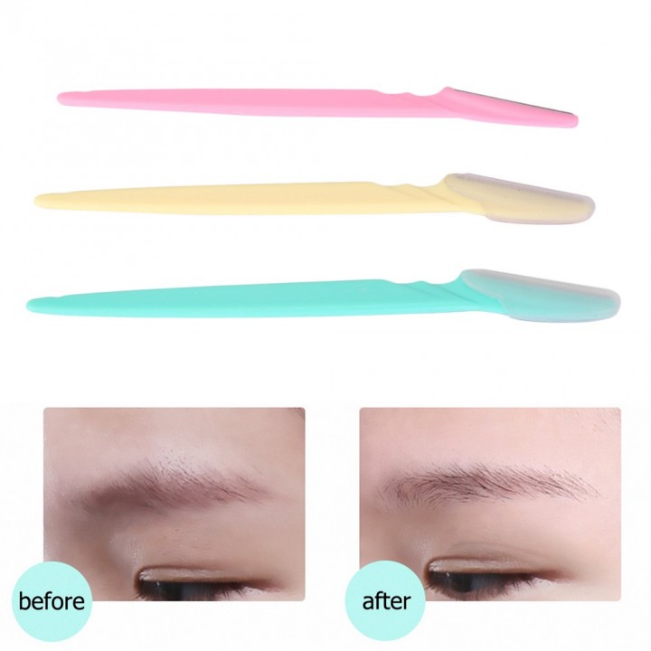 3pcs Women's Makeup Facial Tool Eyebrow Razor Trimmer Blade Shaver Knife view 3