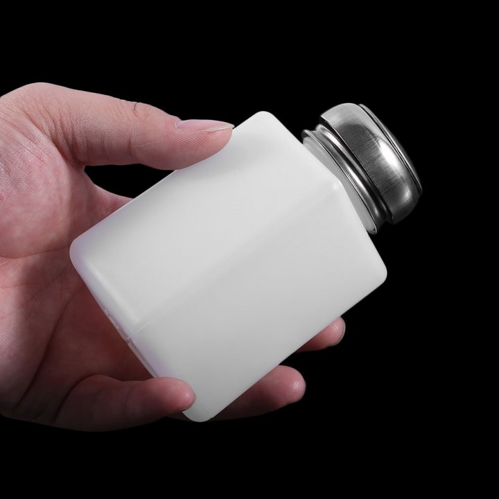 Liquid Alcohol Press Bottle Nail Polish Remover Dispenser Pump Travel Bottle view 3