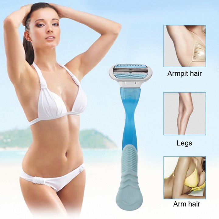 3 Blades 3 Layer Blade Women Razor Manual Shaving Handle Razor Stainless