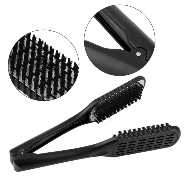 Ceramic Straightening Comb Double Sided Brush Clamp Hair Comb Hairstylig Tool