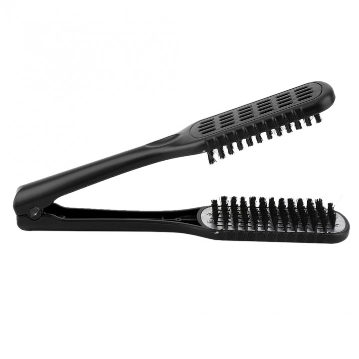 Ceramic Straightening Comb Double Sided Brush Clamp Hair Comb Hairstylig Tool