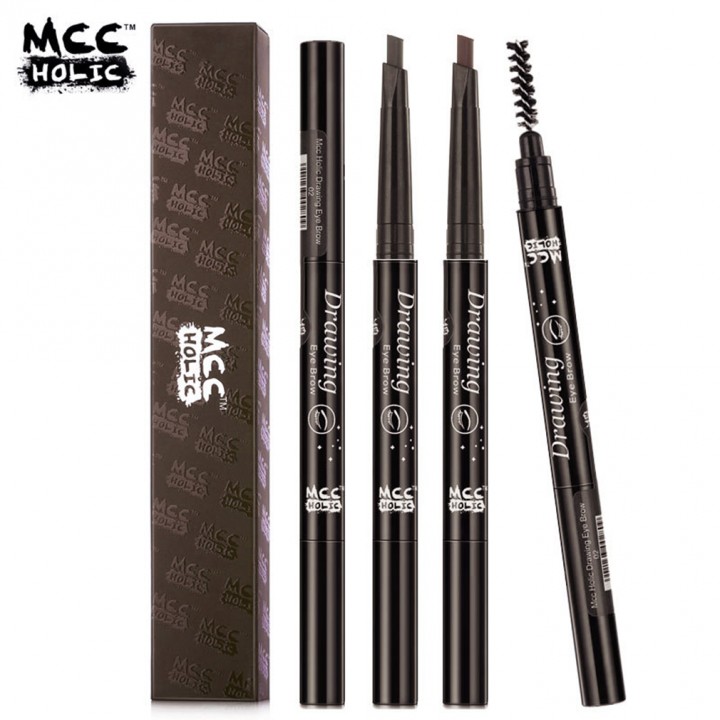 Double Head Automatic Rotation Waterproof Eye Brow Eyeliner Pen Makeup Pencil view 5