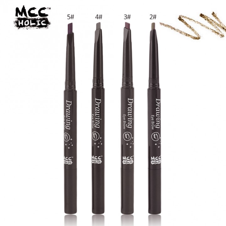Double Head Automatic Rotation Waterproof Eye Brow Eyeliner Pen Makeup Pencil view 6