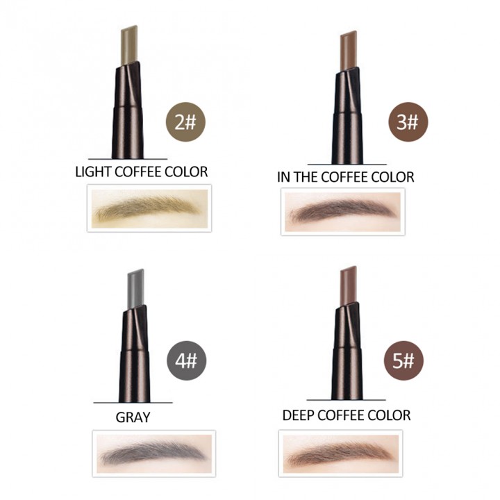 Double Head Automatic Rotation Waterproof Eye Brow Eyeliner Pen Makeup Pencil view 10