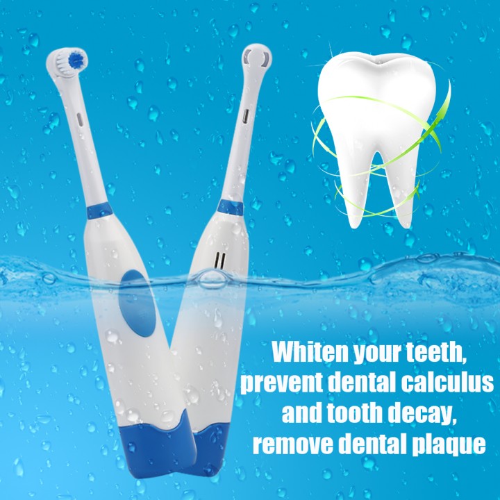 Portable Battery Operated Ultrasonic Sonic Rotary Electric Toothbrush Set