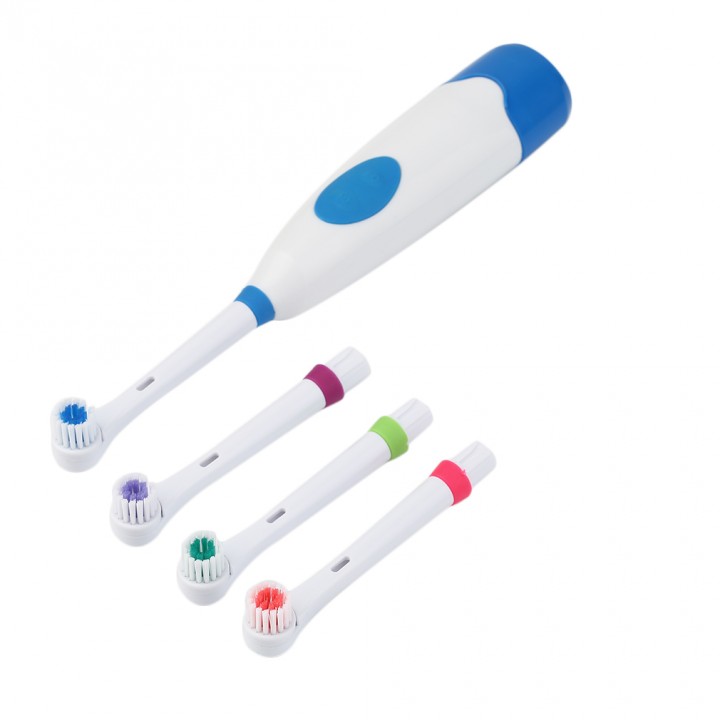 Portable Battery Operated Ultrasonic Sonic Rotary Electric Toothbrush Set