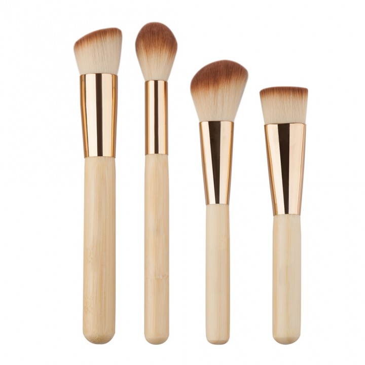 8PCS Professional Golden Tube Makeup Brushes Facial Daily Makeup Tools