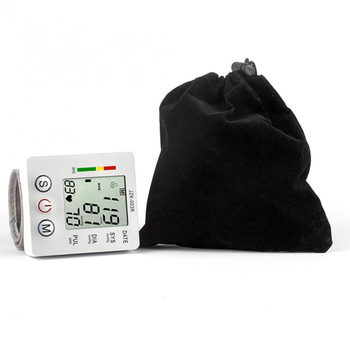 Wrist Blood Pressure Monitor Digital LCD Screen Heart Pulse Monitor Device