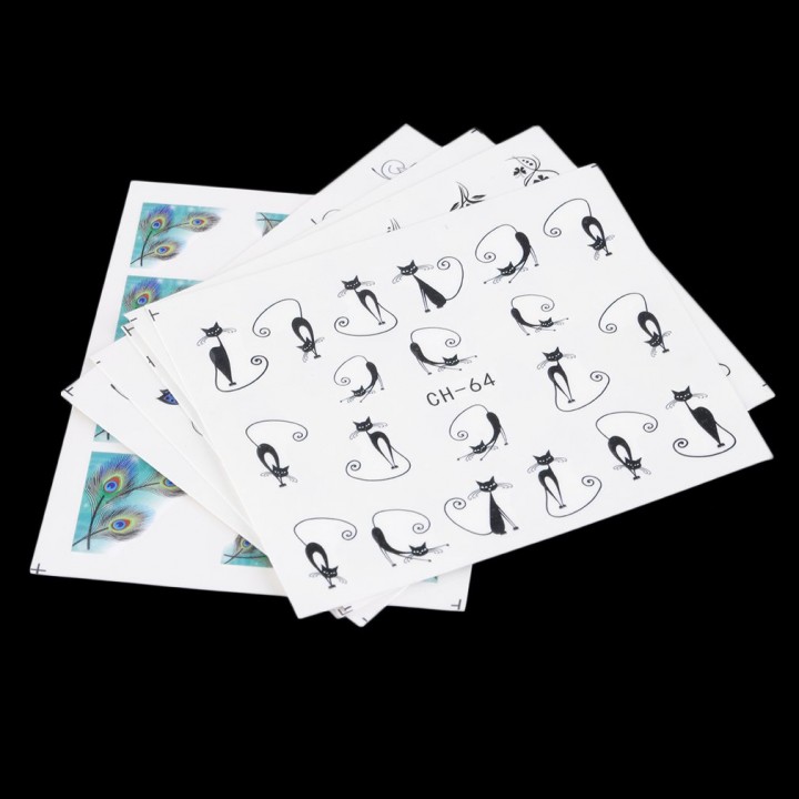 6 Sheet Nail Art Accessories Water Transfers Sticker Decals DIY Decoration view 2