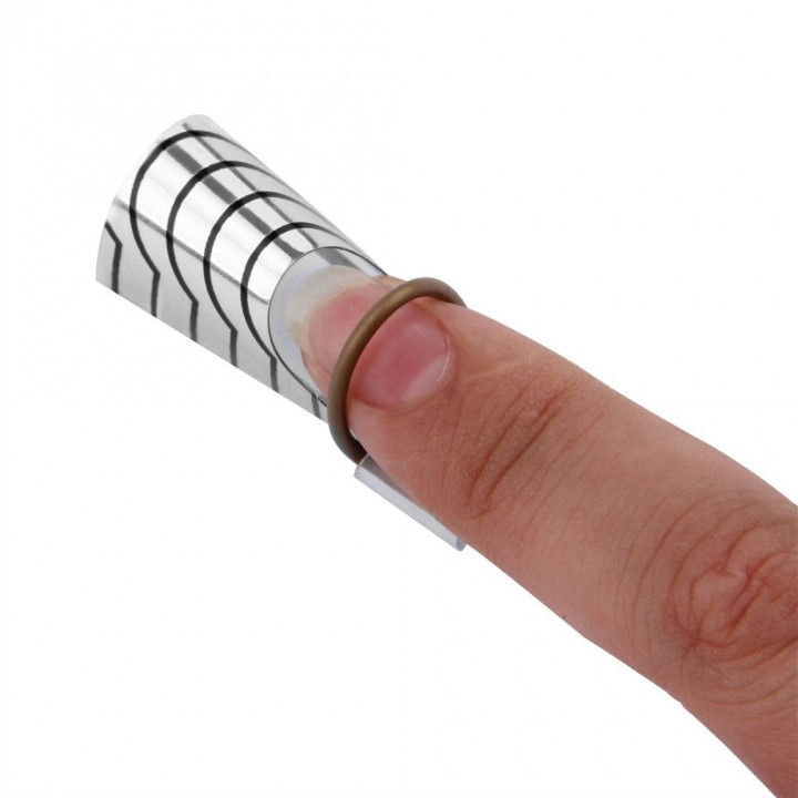 5pcs Reusable Nail Care Aluminum Prop Guide Forms Extension Tool Finger Rest