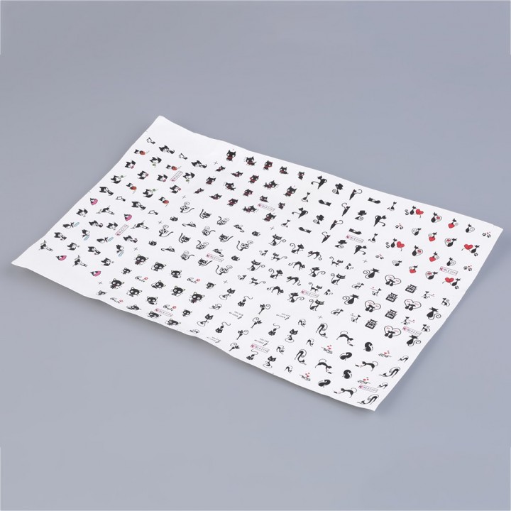 1 Sheet 3D Cartoon Cute Cat Nail Art Sticker Manicure Decal Tips DIY view 4