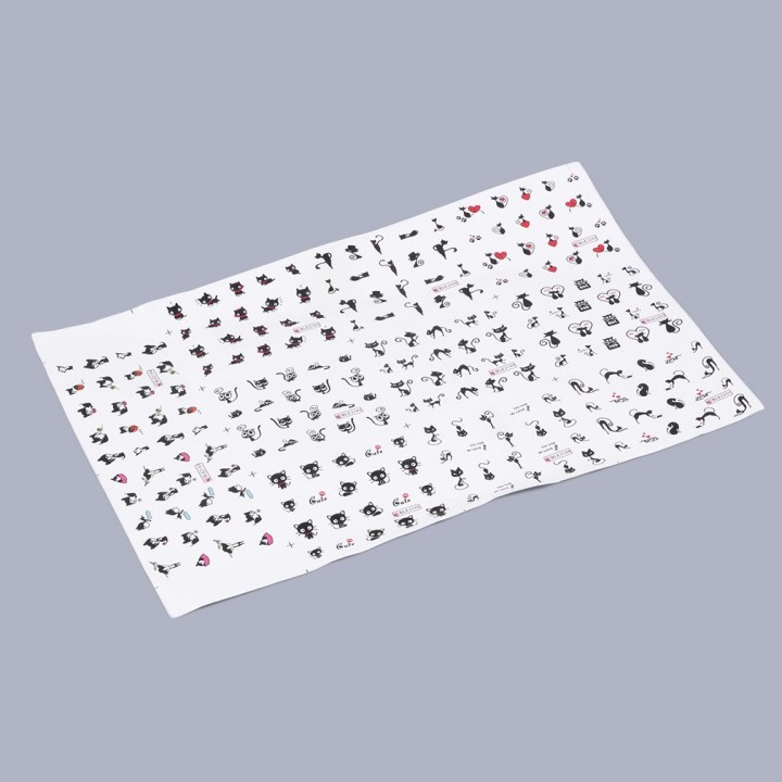 1 Sheet 3D Cartoon Cute Cat Nail Art Sticker Manicure Decal Tips DIY view 5
