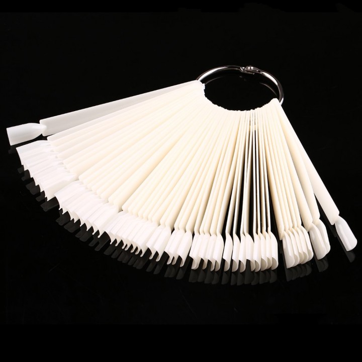 False Display Nail Art Fan Wheel Polish Practice Tip Sticks Nail Art 50pcs view 7