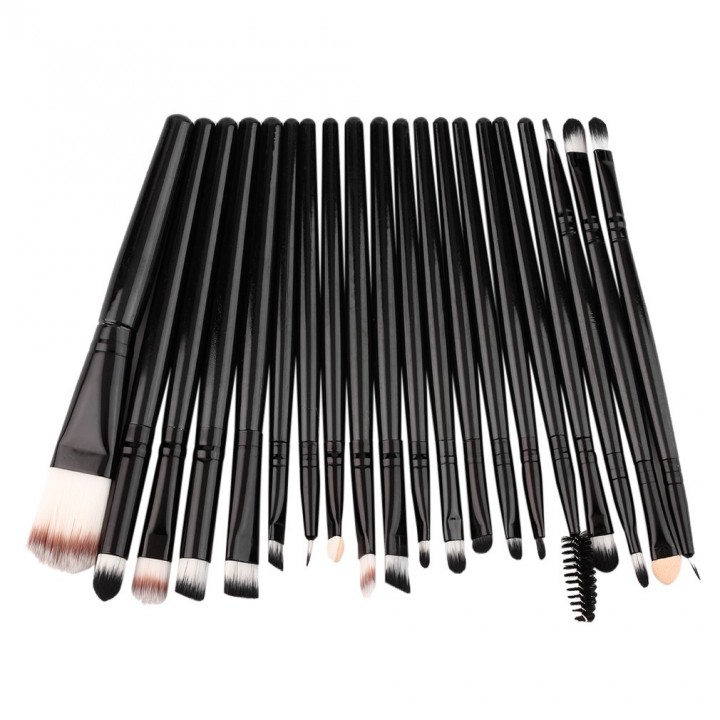 20 pcs Professional Makeup Beauty Cosmetic Blush Black Brushes Kits