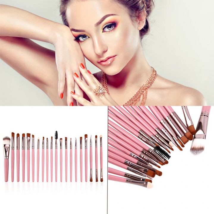 Professional 20 Pieces Brushes Set Powder Eyeshadow Eyeliner Lip Brushes