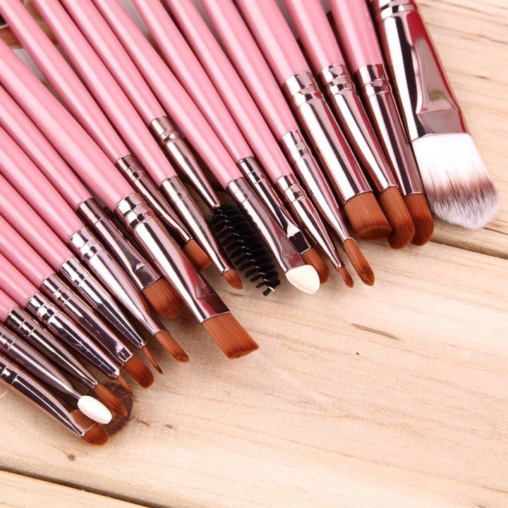 Professional 20 Pieces Brushes Set Powder Eyeshadow Eyeliner Lip Brushes