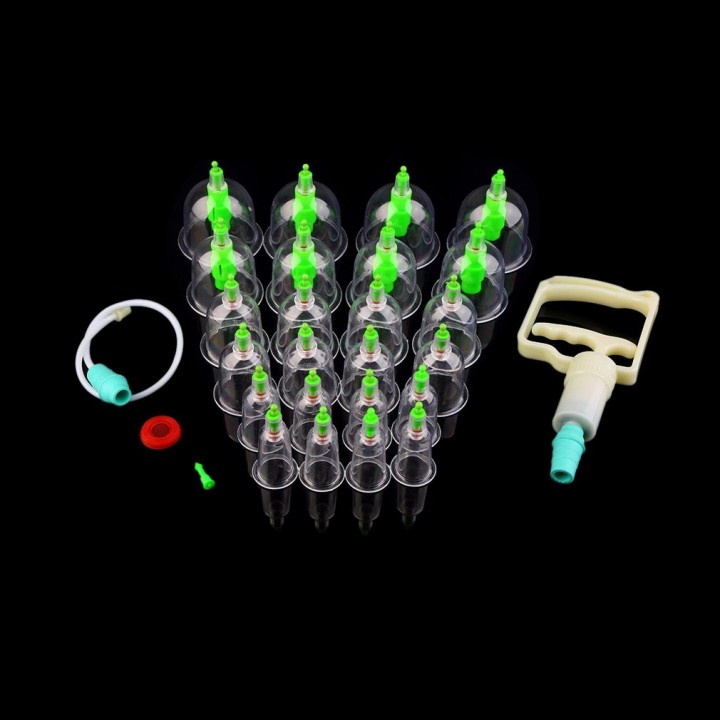 24 Pcs Pull Out Vacuum Chinese Acupuncture Medicine Magnet Therapy-Cupping