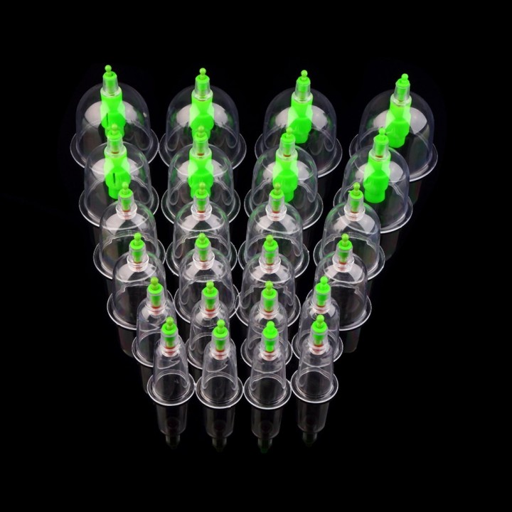 24 Pcs Pull Out Vacuum Chinese Acupuncture Medicine Magnet Therapy-Cupping