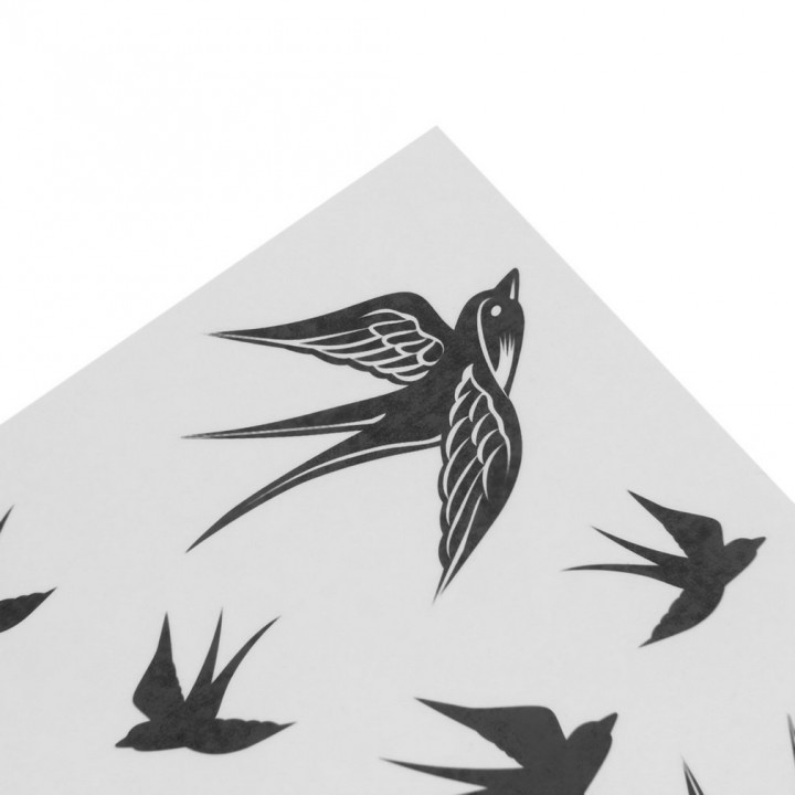 1 Sheet Swallow Bird Design Temporary Tattoo Paste Tattoos Makeup Sticker view 4
