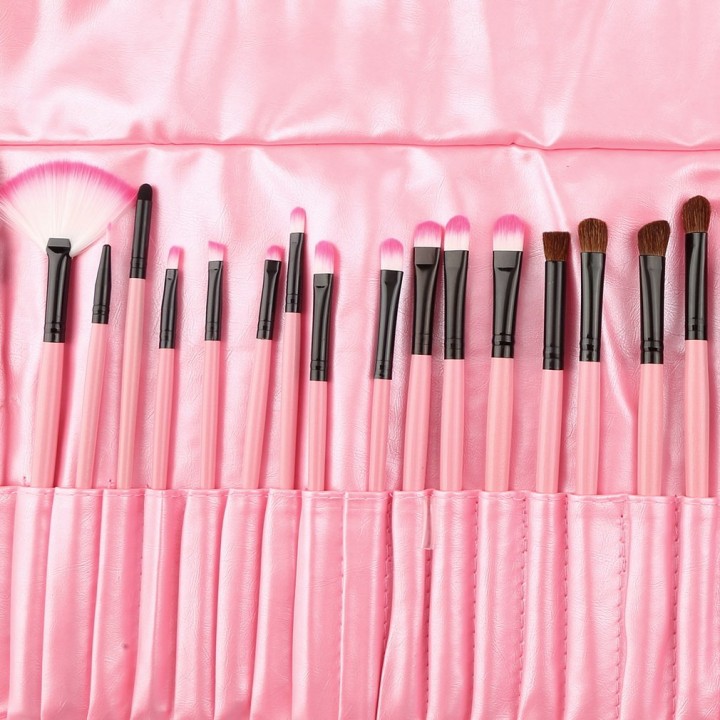 24 pcs Professional Cosmetic Makeup Brush Set Kit Brushes&amp;tools Make Up Case