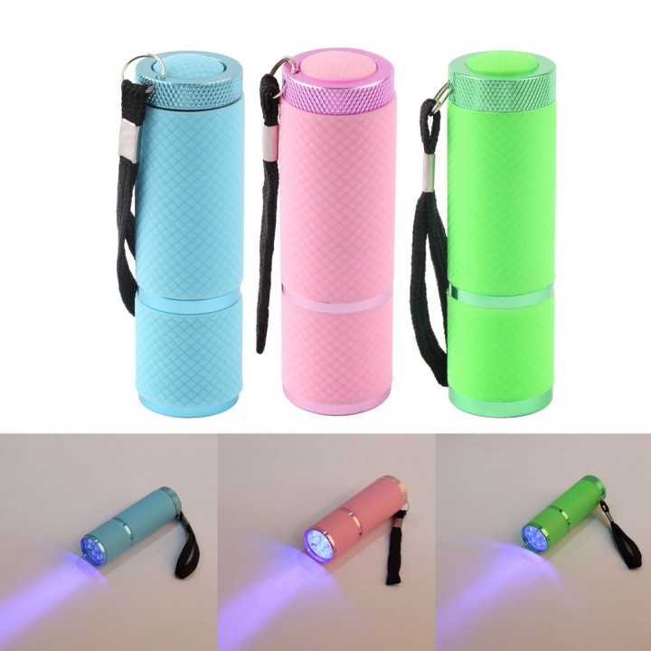 UV Gel Curing Lamp Portability Nail Dryer 9 LED Flashlight Currency Detector view 4