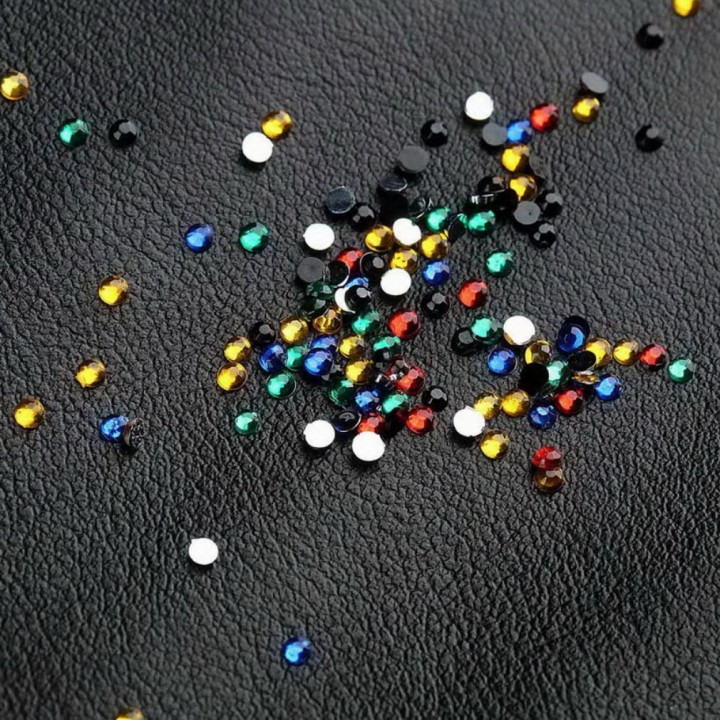 12 Colors Super Shiny 1.5mm 3600pcs Nail Art 3D DIY Rhinestones Decoration