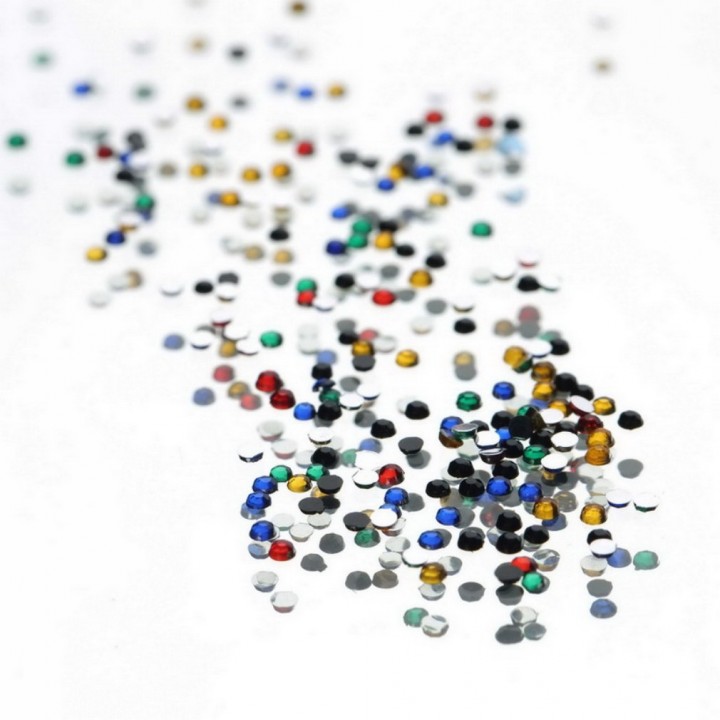 12 Colors Super Shiny 1.5mm 3600pcs Nail Art 3D DIY Rhinestones Decoration