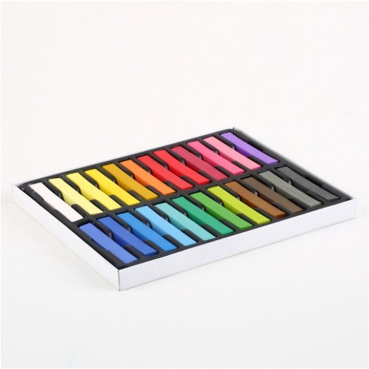 12/24/36 Colors Non-toxic Temporary Pastel Hair Square Hair Dye Color Chalk