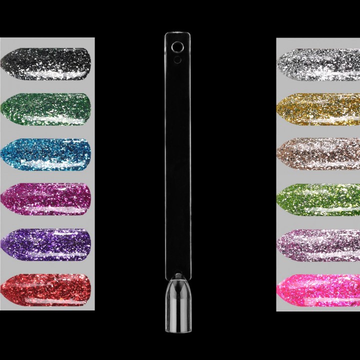 50 Transparent False Nail Art Tips Stick Display Practice Fan Board
