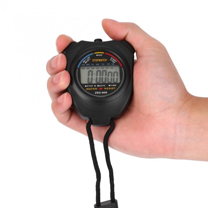 Stopwatch Handheld Digital LCD Sports Stopwatch Chronograph Counter Timer