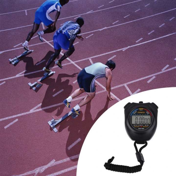 Stopwatch Handheld Digital LCD Sports Stopwatch Chronograph Counter Timer