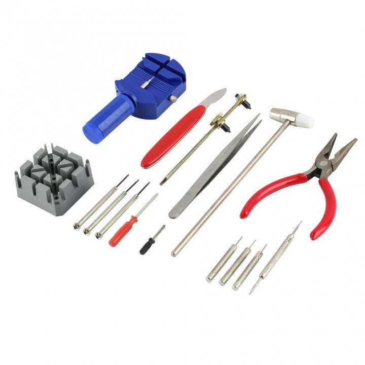 16pcs Watch Repair Tool Kit Band Strap Link Remover Back Opener Screwdriver