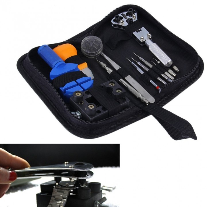 13 PCS Wrist Watch Band Link Pin Remover Case Opener Plier Repair Tools Kit