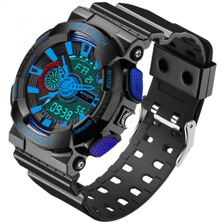 Mens LED Digital Multifunction Waterproof Sport Military Shock Watches