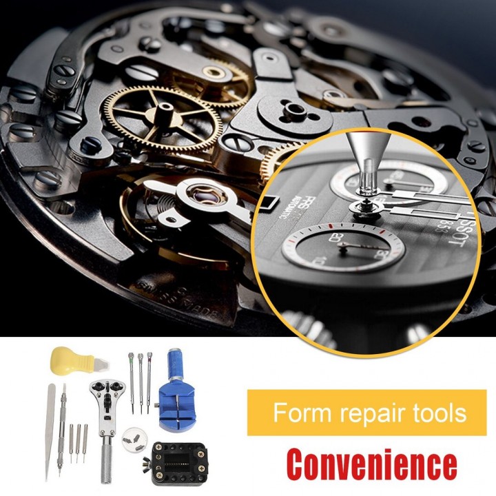 13PCS Watch Repair Tool Kit Watch Case Opener Link Remover Spring Bar Tool Set
