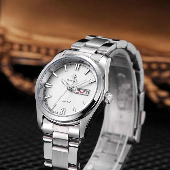 WWOOR 8804 Wristwatch Fashion Round Dial Woman Wrist Watch Quartz Movement