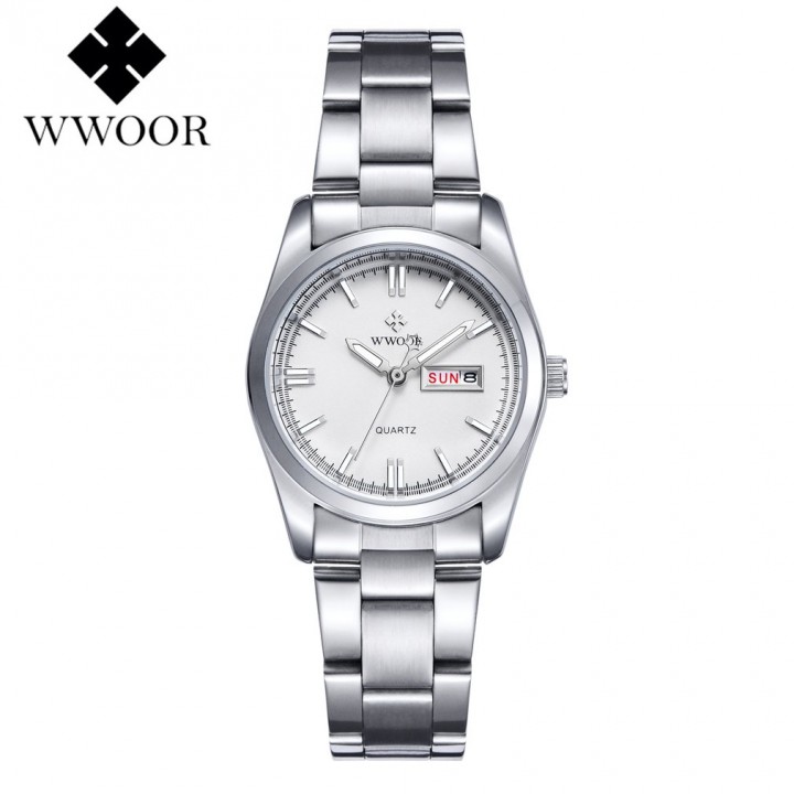 WWOOR 8804 Wristwatch Fashion Round Dial Woman Wrist Watch Quartz Movement