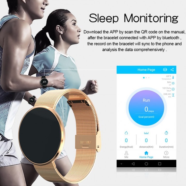 Blood Pressure Tracker Smartband Health Smart Watch Heart Rate Alcohol Allergy
