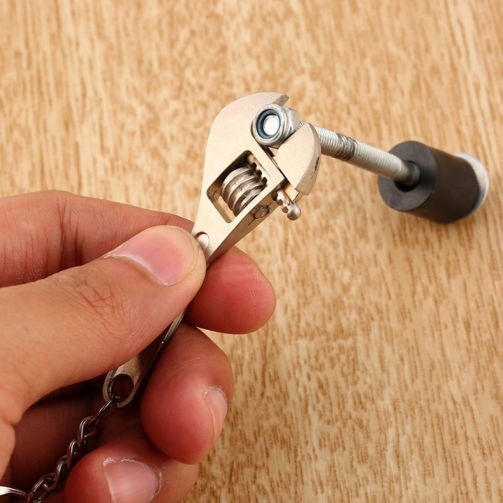 Mini Metal Adjustable Creative Tool Wrench Spanner Key Chain Ring Keyring