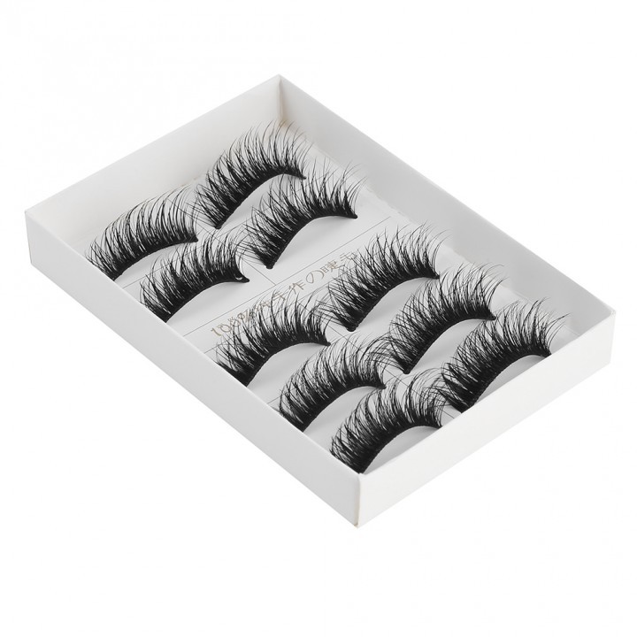 F57 Handmade False Eyelash Without Trace Transparent Stem Pure Manual