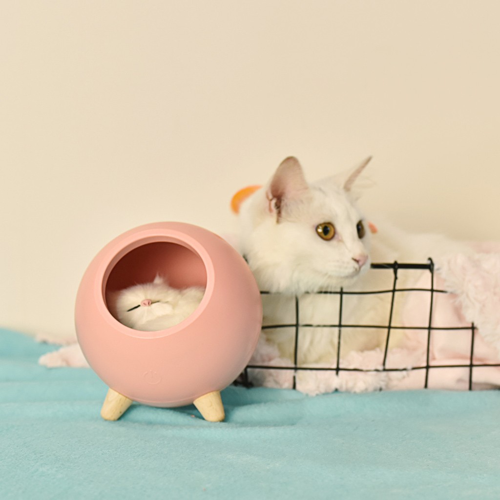 Cat Pet House Ambience Lamp USB Charging MINI LED Night Light Touch Ambient Light Bedroom Decor
