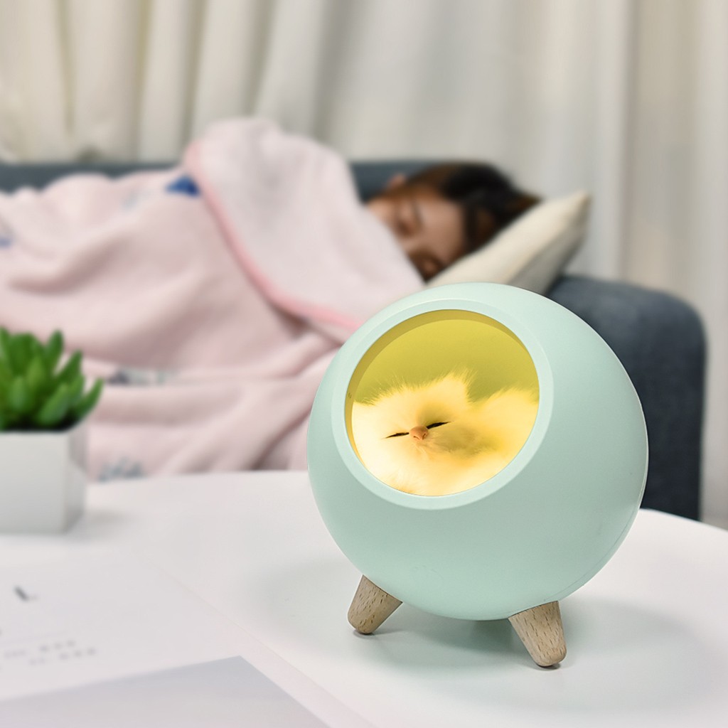 Cat Pet House Ambience Lamp USB Charging MINI LED Night Light Touch Ambient Light Bedroom Decor