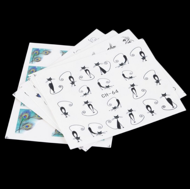 6 Sheet Nail Art Accessories Water Transfers Sticker Decals DIY Decoration