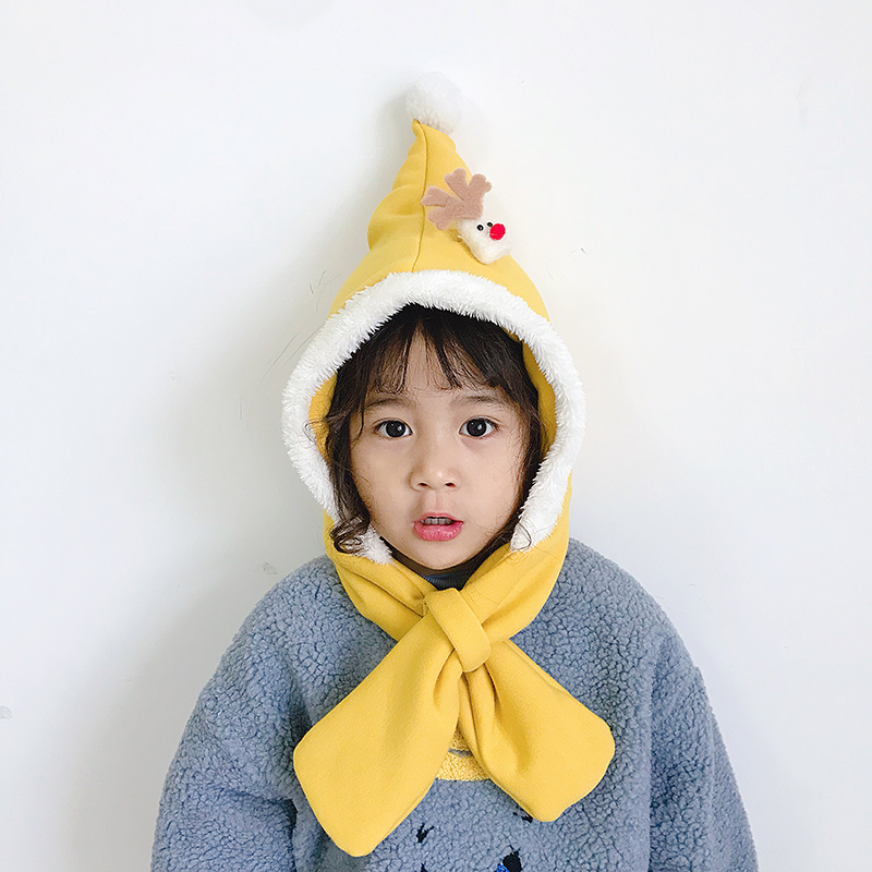 Children's cap for boys and girls Christmas gift christmas hat warm ear cap double thickness