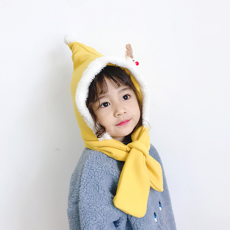 Children's cap for boys and girls Christmas gift christmas hat warm ear cap double thickness