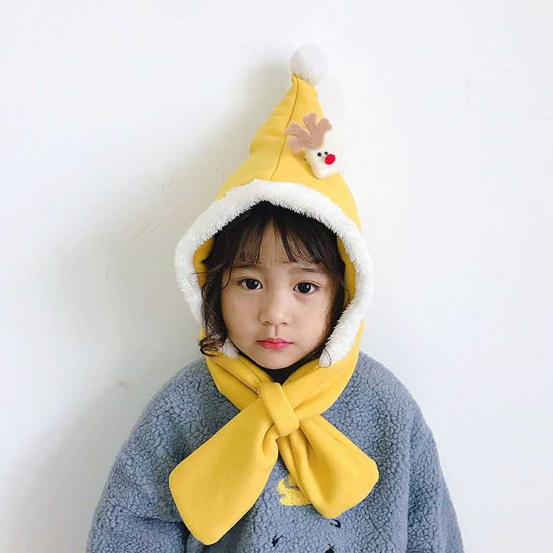 Children's cap for boys and girls Christmas gift christmas hat warm ear cap double thickness