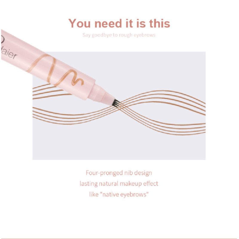 Pudaier eyebrow pencil natural simulation of original eyebrow color four fork liquid eyebrow pencil view 6