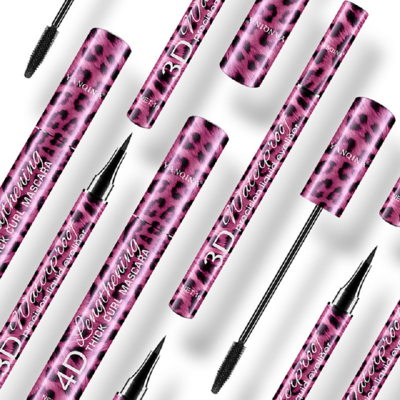 YANQINA Red Leopard eyeliner mascara set waterproof thick curl online red beauty makeup view 3
