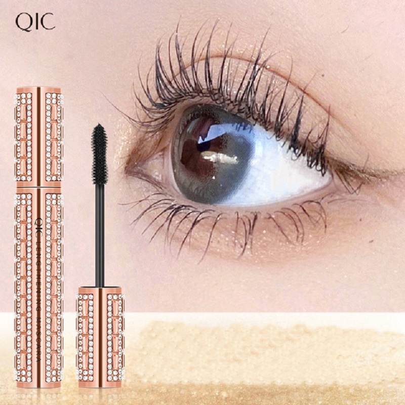 QIC diamond mascara curling eyelash bottom black long dense waterproof and finalize makeup view 5
